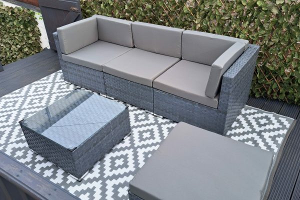 couch in balcony area